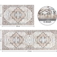 thumbnail image 3 of Kitchen Anti Fatigue Mat Set of 2 Non Slip Waterproof Kitchen Floor Mat Vintage Cushioned Comfort Standing Desk Office Mat Farmhouse Runner Area Rug for Kitchen Sink Laundry, Light Brown, 3 of 6