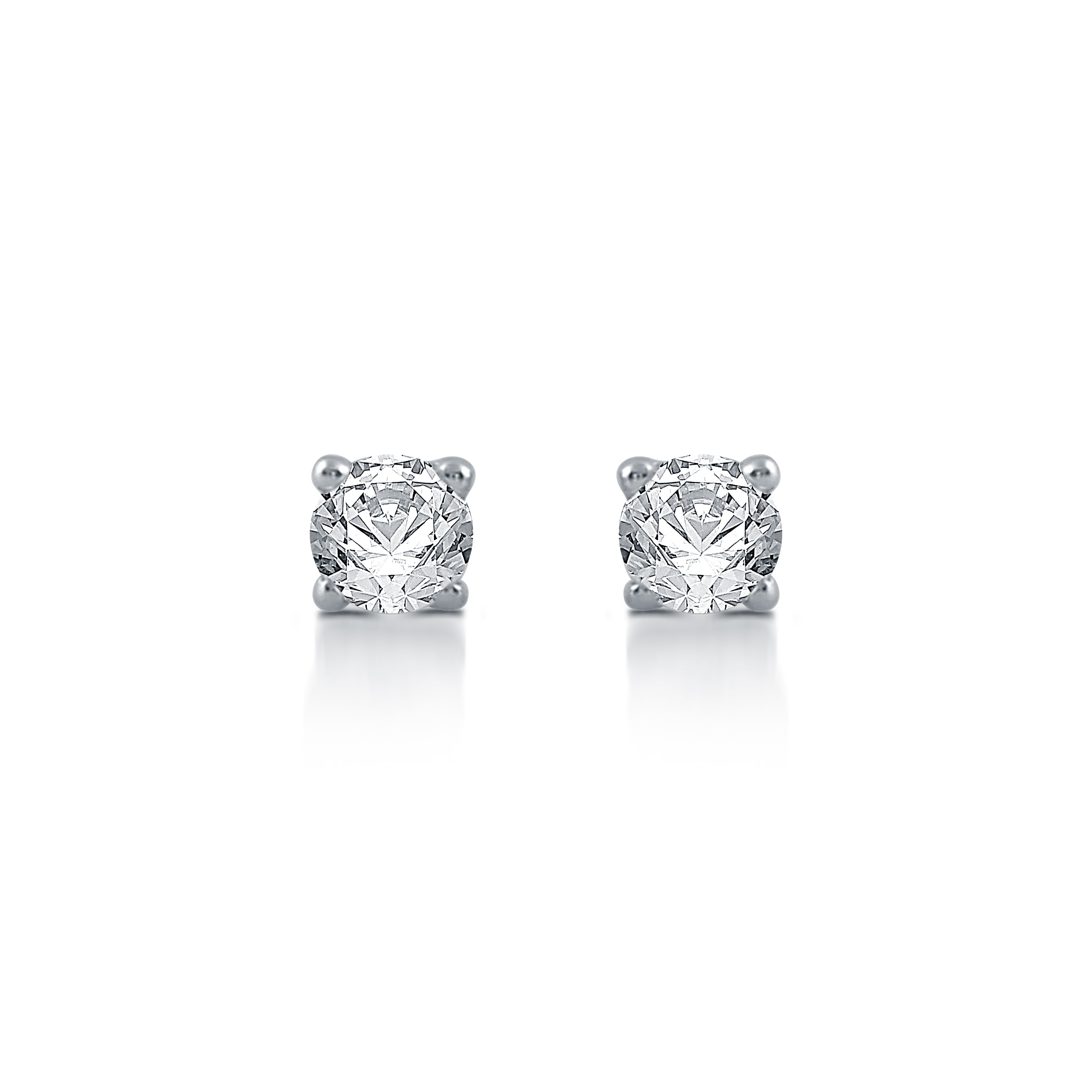 1 10 cttw diamond sterling silver earrings