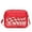 Red, variant on Women Transparent Crossbody Bag Solid Color PU Leather Display Shoulder Bag Small Square Bag Travel Shopping Commute Bag