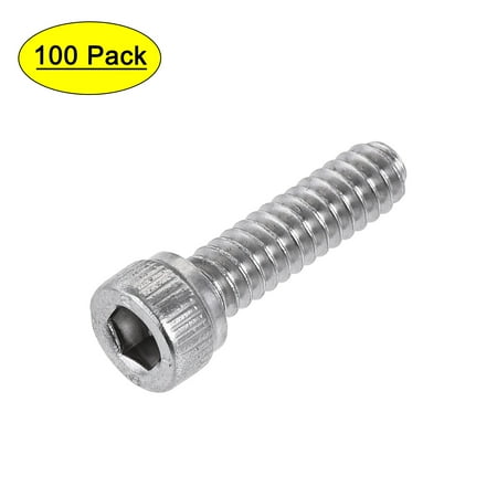 

#6-32x1/2 Hex Socket Bolts 304 Stainless Steel Polished 100 Pack