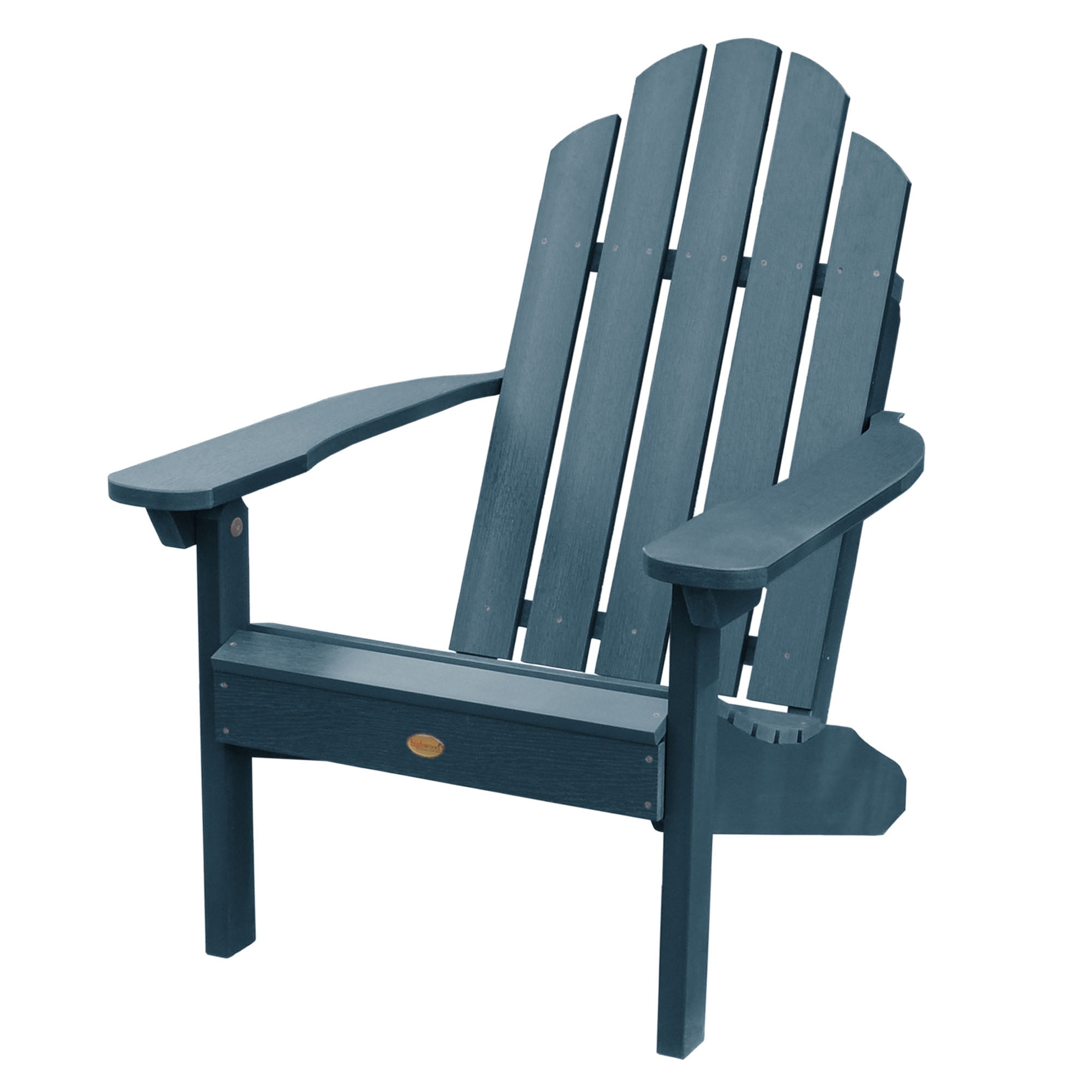 White Highwood AD-KITCLAS4-WHE Adirondack Chair with Ottoman and Cup Holder