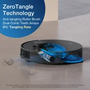 ECOVACS DEEBOT T30S Care Robot Vacuum & Mop - 11000Pa, ZeroTangle, TruEdge Mopping, Self-Emptying, Auto-Mop Lifting