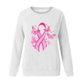 thumbnail image 5 of VKOYWKM Womens Breast Cancer Tops Breast Cancer Awareness T-Shirt Long Sleeve Pink Ribbon Graphic Tee Tops Fall Crew Neck Loose Fit Breast Cancer Pullover Sweashirt, 5 of 5