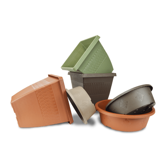 Landmark Plastic Tiffany & Zen Plastic Pot Planter Set of 6