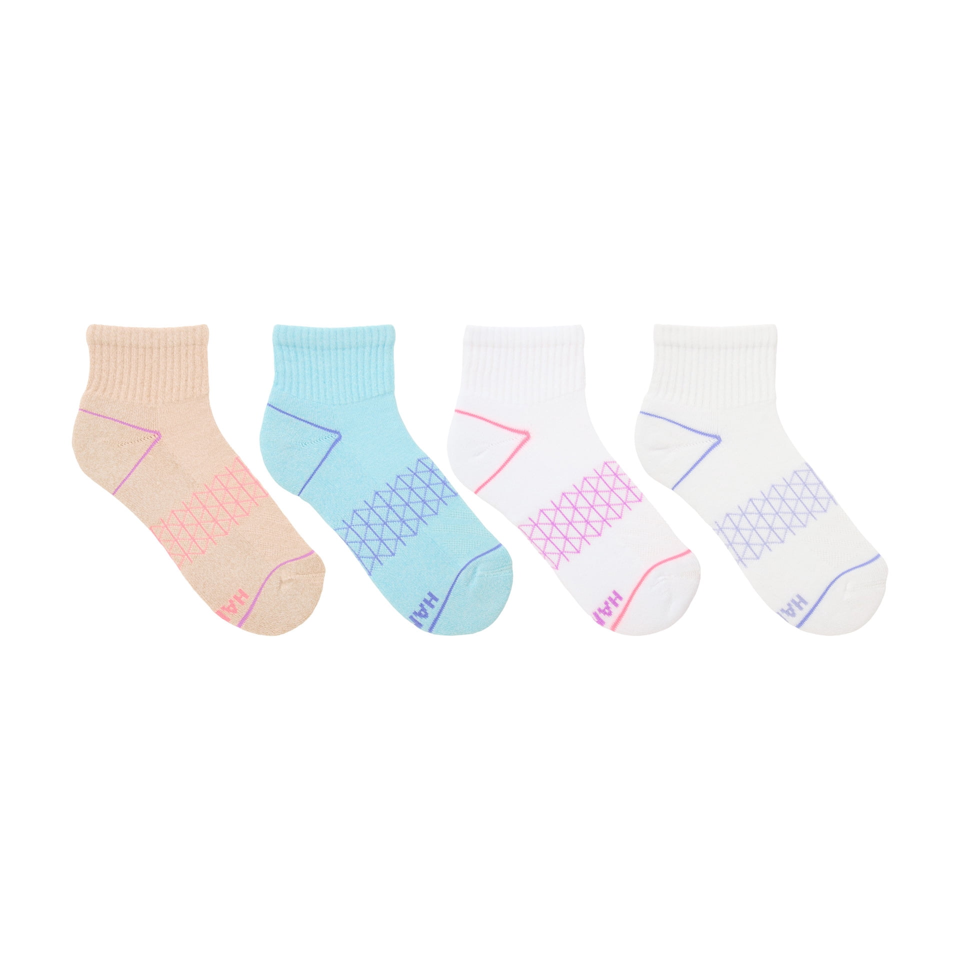 Hanes Women's Absolute Comfort Ankle Socks, 4-Pack, Size 5-9