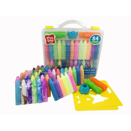 PlayDay 84 Piece Ultimate Sidewalk Chalk Set