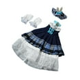 thumbnail image 4 of 2x1/6 Muñeca Vestido De Princesa Para Niños Cosplay Para Muñeca Princesa De 30 Cm Chica De Moda Azul, 4 of 9