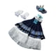 thumbnail image 3 of Vestido de princesa para muñeca BJD 1/6, disfraz para niñas pequeñas, vestido de fiesta de cosplay azul, 3 of 8