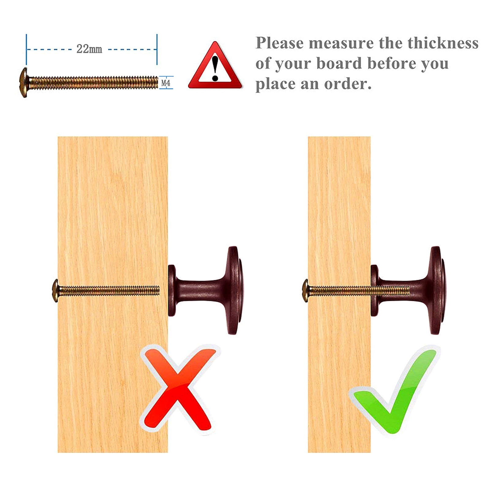 Unique Bargains Round Wood Knobs Cabinet Furniture Kitchen Pulls Handles Wood 45mm Dia