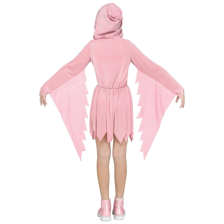 Pink Glitter Ghost Face Dress, Spooky Hooded Costume Outfit with Mask ...
