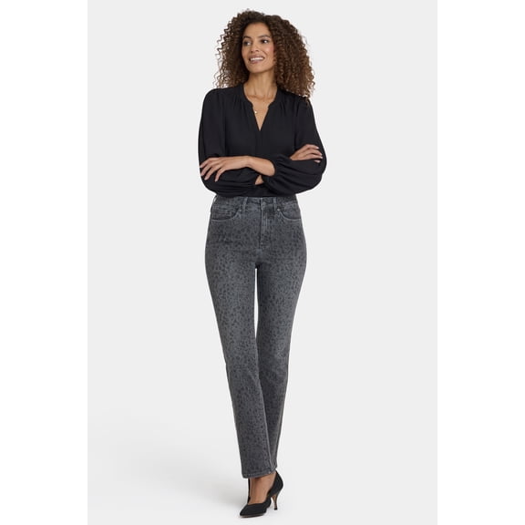 NYDJ Women's Straight Jeans With High Rise And 31" Inseam, Available in Regular, Plus Sizes