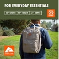 thumbnail image 3 of Ozark Trail 22L Adult/Teen Polyester Asheville Dual-Carry Backpack, Taupe, 3 of 15