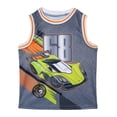 thumbnail image 2 of Hot Wheels Mesh Jersey Athletic Tank Top and Basketball Shorts Outfit Set Toddler to Big Kid, 2 of 4