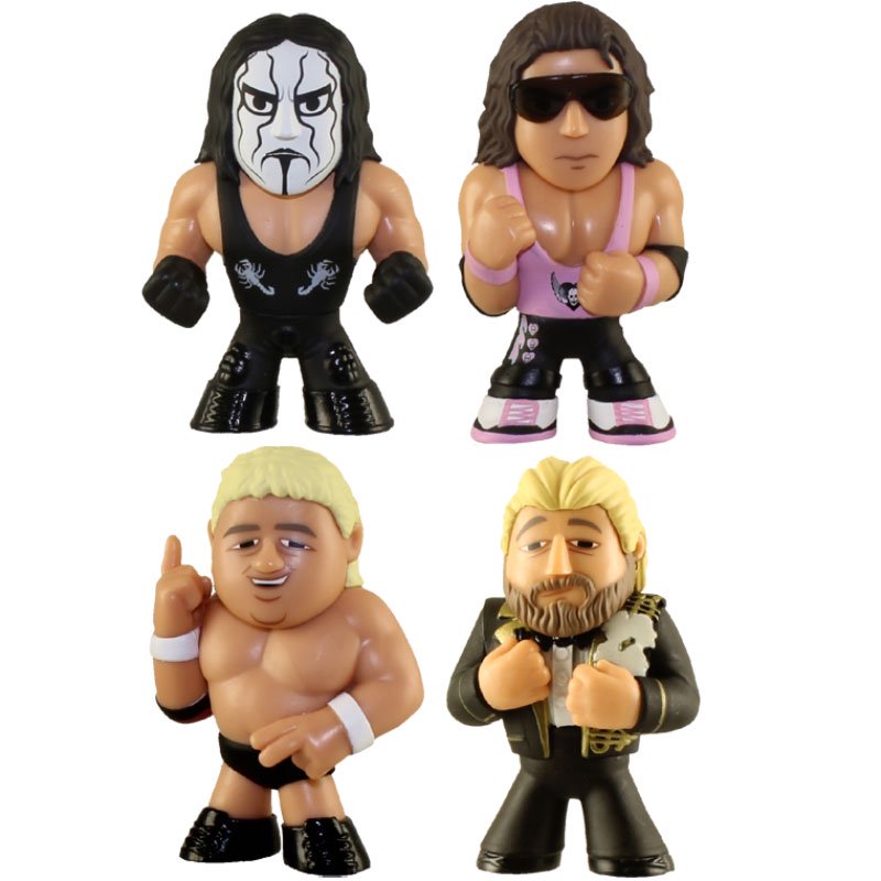 Funko Mystery Minis Vinyl Figures - WWE Series 2 - SET OF 4 (Sting, Bret Hart,D. Rhodes, Ted