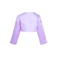 thumbnail image 2 of zdhoor Kids Girls Long Sleeves Bolero Jacket Shrug Short Cardigan Sweater Wedding Prom Dress Cover Up Purple 120, 2 of 5