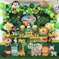 thumbnail image 2 of Decoraciones para fiestas temáticas Jungle Safari 67pcs / set que incluyen globos de láminas de animales, pancarta de feliz cumpleaños, 2 of 3