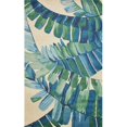 thumbnail image 1 of HomeRoots 352723 3 ft. 3 in. x 5 ft. 3 in. Wool Ivory & Blue Area Rug, 1 of 1