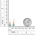 thumbnail image 3 of Gem Stone King 14K Yellow Gold Blue Zircon and Pink Lab Grown Diamond Drop Dangle Earrings for Women (2.66 Cttw, Gemstone Birthstone, Round 6MM and 3MM), 3 of 3