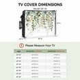 thumbnail image 3 of Outdoor TV Cover 70 to 75 Inches, Green Eucalyptus Leaves Abstract Branch Farmhouse Retro Leaf Waterproof TV Cover with Remote Control Pocket, Flat Screen TV Cover Protector for Outside TV, 3 of 6