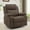 Brown, variant on YSICK Manual Swivel Rocker Recliner Chair with Massage Linen for Living Room,Khaki