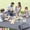 Blue and White, variant on Extra Large Picnic Outdoor Blanket 80''x80'' Waterproof Foldable Blankets Picnic Mat for Beach Camping Grass Lawn Park
