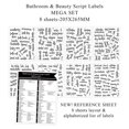 thumbnail image 4 of Maoww 9piece Elegant And Easy-to- Black Transparent Sticker For Bathroom Container Suitable For Various 1Set, 4 of 6