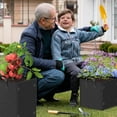 thumbnail image 7 of iPower 5 Pack 10 Gallon Square Grow Bags Thick Fabric Planting Pots -Black, 7 of 7