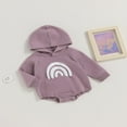 thumbnail image 3 of Baby Boys Girls Fall Sweatshirts Rompers Infant Rainbow Hoodies Jumpsuits, 3 of 9