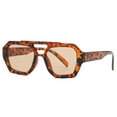 thumbnail image 1 of 70s Retro Sunglasses Hexagonal Square Frame Double Bridge Design For Cycling Glasses, 1 of 2