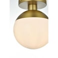 thumbnail image 4 of Living District Eclipse 8 Inch Flush Mount Frosted White Shade in Satin Gold, 4 of 9