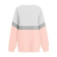 thumbnail image 4 of Dwellite Oversized Crewneck Sweatshirt Women Cute Plain Fleece Pullover Sweatshirts No Hood Casual Fall Long Sleeve Tops with Pocket Light pink XL, 4 of 5