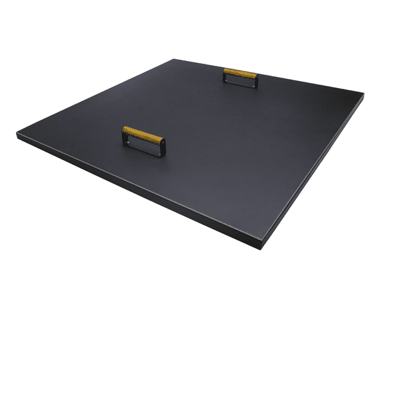 FEBTECH 34" Square Fire Pit Snuffer Lid for 32" FirePit with Wooden Handles