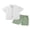 #C, variant on 1-5T Toddler Baby Boys 2 Pieces Cotton Linen Set Short Sleeve Button Down Shirt and Shorts Set Summer Outfits
