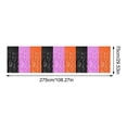 thumbnail image 2 of Mecorevxz Halloween Wavy Foil Fringe Table Skirt Black Orange Purple Mixed Color Metallic Table Curtain Table Decoration and Dessert Table Cover(B), 2 of 9