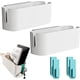 thumbnail image 1 of Cesta de almacenamiento colgante multifunción, caja de almacenamiento colgante con 2 ganchos, cesta de almacenamiento colgante junto a la cama para control remoto, teléfono, botella de agua, 1 of 5