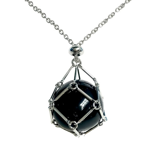 Minnieouse Agregue un toque de elegancia a un collar con colgante de cadena para mujer con materiales únicos de collar de piedra natural Ropa, zapatos y accesorios Miscelánea Negro