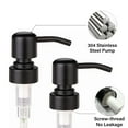 thumbnail image 4 of Junjian 2 Pack Glass Soap Dispenser, Thick Amber Glass Pint Jar Soap Dispenser with Matte Black Stainless Steel Pump, 16ounce Boston Round Bottles Dispenser, 4 of 8