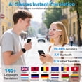thumbnail image 2 of Gafas Inteligentes AI KXBVDY Bluetooth 5.4 Blancas con Batería de 9 horas, 2 of 8