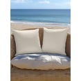 thumbnail image 5 of 1 Pack Outdoor Throw Pillow, Cream Waterproof Pillow with Insert Included, Modern Pure Beige Decorative Accent Cushion Sofa Pillows for Patio Porch, 18 x 18 In, 5 of 8