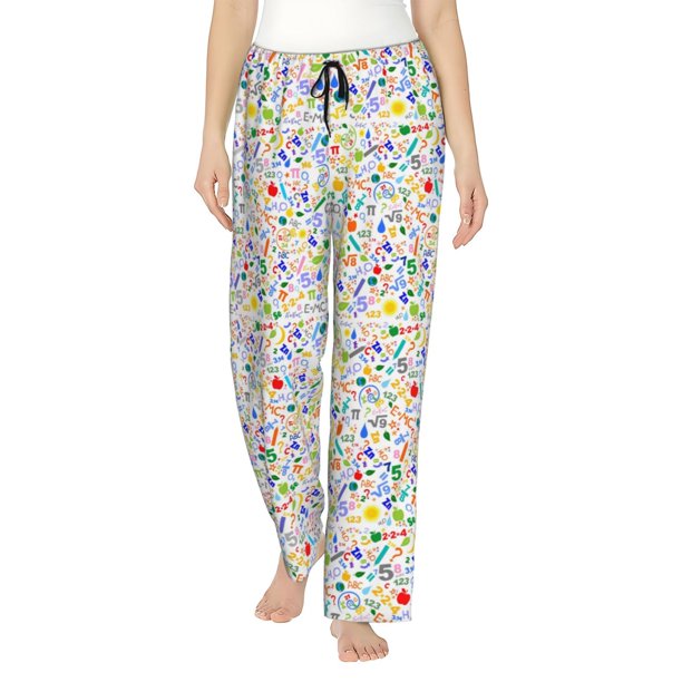 Balery Education And Science Pantalones de pijama para mujer, pijamas ultraligeros, pantalones de estar por casa-Medium