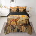thumbnail image 2 of jejeloiu Woodland Animal Deer 7-Piece Bedding Comforter Set,Rustic Farmhouse Cabin King Bedding Sets,Vintage Aesthetic Artwork Bed Sheets For Boys Teens,Luxury Bedroom Decor Reversible, 2 of 8