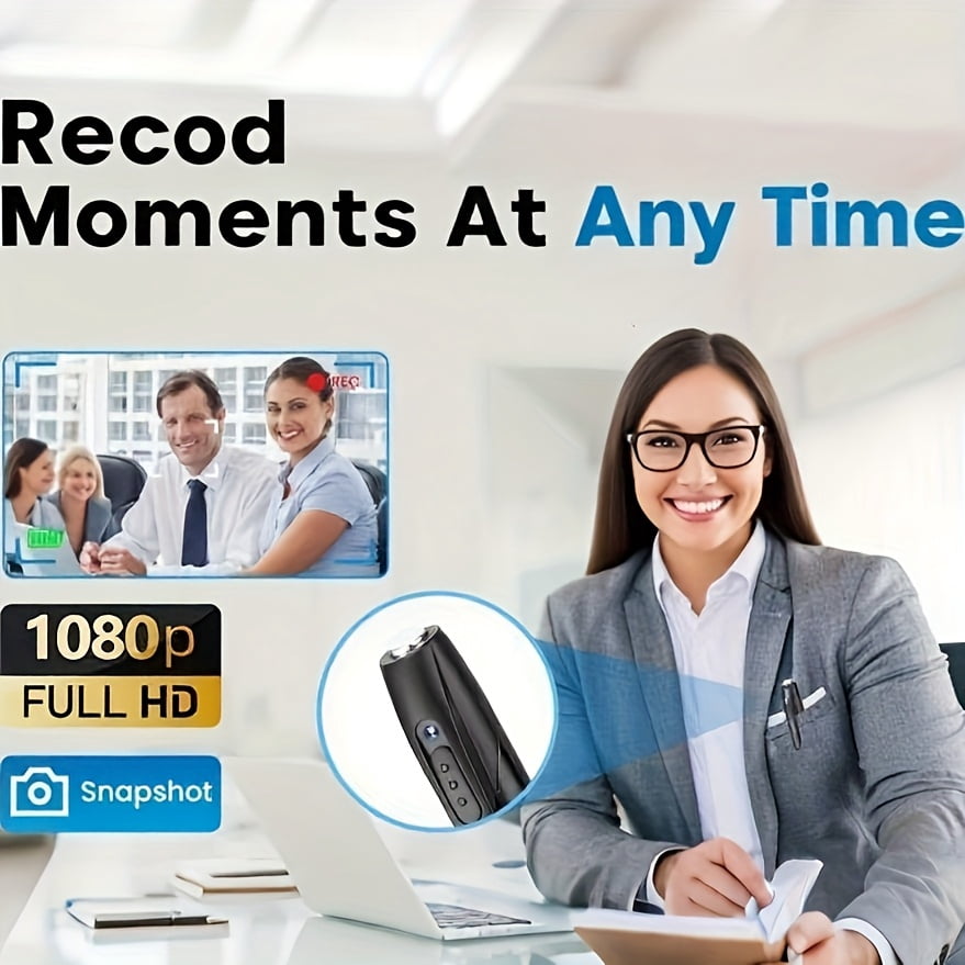 Wearable Mini Voice Recorder Pen, Rechargeable HD Audio Recorder for Lectures, Meetings, Interviews, Concerts, USB MP3 Playback Portable Safe Device