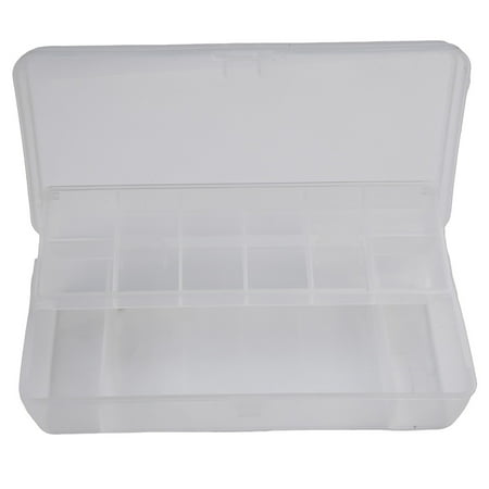 Fishing Lure Storage Container Organizer Double Layer Tackle Plastic Box Transparent Color Fangkenuo