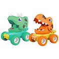 thumbnail image 1 of De Dinosaurio De Juguete Para Niños, Juguete De Presión Para Niños, Coche De Juguete Push And Go, Regalo Para Niños Y Niñas (Color De La Rueda Al Azar) 2 Uds. Speravity FN007739-01, 1 of 6