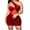 Red, variant on TAIAOJING Women Fashion Solid Color Nightclub Skirt Mesh Sequins Off Shoulder Short Dress Costume