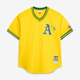 thumbnail image 2 of Men's Mitchell & Ness Rickey Henderson Yellow Athletics Authentic Batting Practice Jersey, 2 of 6