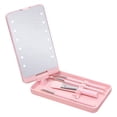 thumbnail image 2 of Makeup Brush Portable LED Makeup Mirror 360 Rotation Screen Makeup Mirror Lighting Makeup Mirror Women Gift Without Makeup Brush, 2 of 6