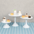 thumbnail image 2 of 3Pcs Cake Stand, Stand , Tall Stands for Dessert Table, Perfect Display Wedding Graduation Party,White, 2 of 6