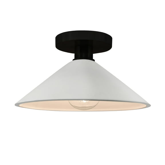 Justice Design Group Cer-6330-Bis Radiance 12" Wide Semi-Flush Ceiling Fixture - Black