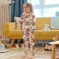 thumbnail image 5 of Dailycode Cotton Pajama Set Snug Fit Long Sleeve Top and Pants for 18M-8Y Elephants and Leaves, 5 of 7